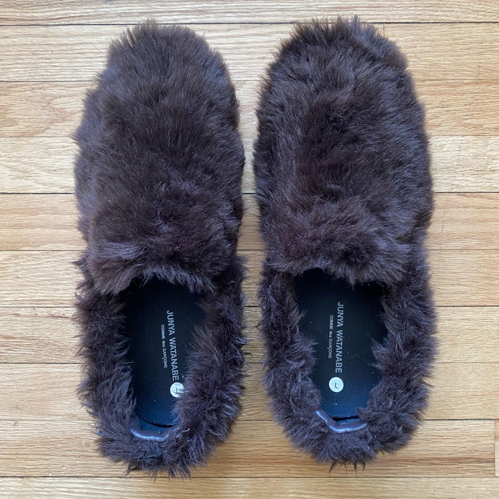 Junya watanabe faux fur slip-ons (very rare)